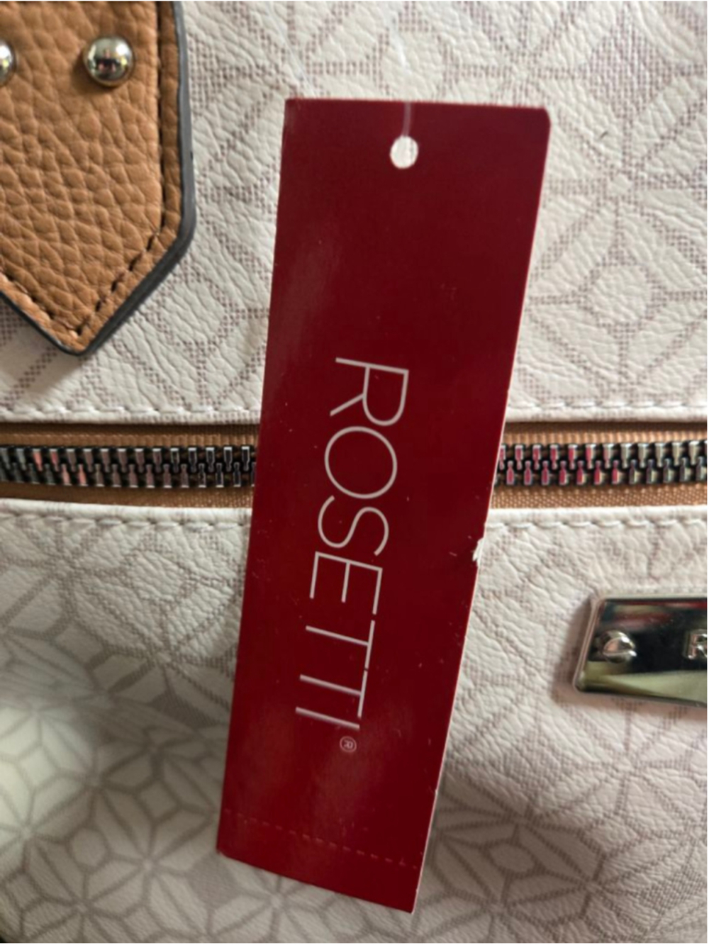 Women's ROSETTI Beige & Brown Logo Print Tote Bag One Size - Picture 4 of 11